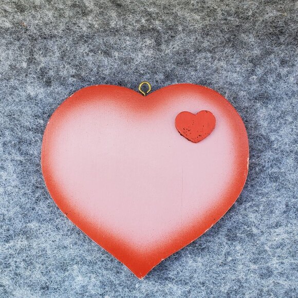 VTG Wooden Holiday Decor Set Of 4 Easter Bunny Pumpkins Heart Cornucopia 1980s - Picture 5 of 15